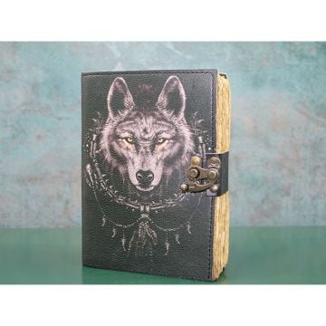 Kurt Tasarımlı Deri Eskitme Yaprak Defter
