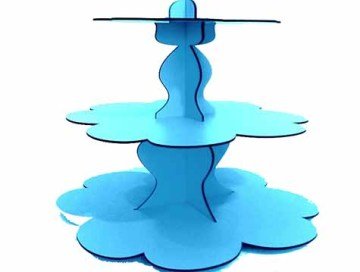 Pramit 3 Katlı Cup Cake Standı (Pembe Mavi Kırmızı)