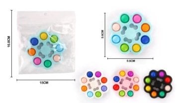 Pop It 8 Push Bubble Fidget Pop Zihinsel Stres Çarkı