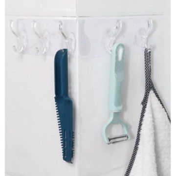 5 Kancalı Kendinden Yapışkanlı Mutfak Banyo Askısı