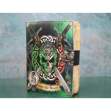 Kuru Kafa Tasarımlı Deri Eskitme Yaprak Defter