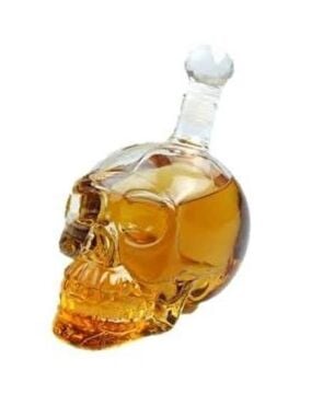 Kuru Kafa Cam İçki Şişesi Crystal Head