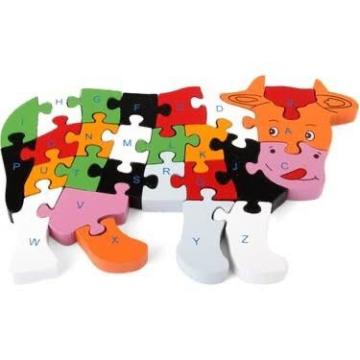 Ahşap Puzzle İnek Şeklinde Yapboz