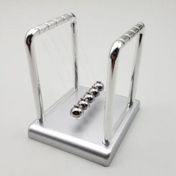 Newton's Cradle Metal Gri Denge Topu (Orta)