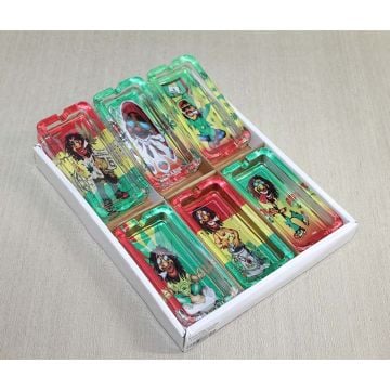 Bob Marley Dikdörtgen Cam Küllük (6 Adet