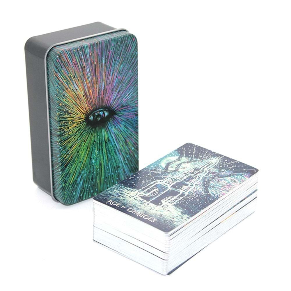 Metal Kutulu Gizemli Göz Tarot Kartları
