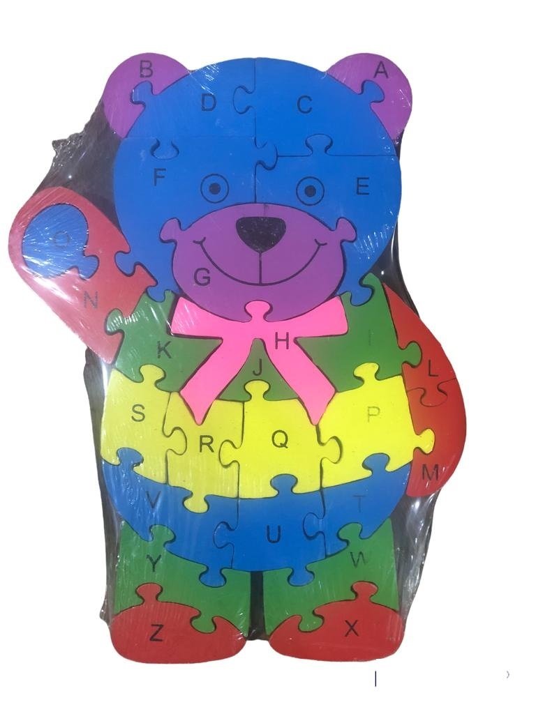 Ahşap Puzzle Ayıcık Şeklinde Yapboz
