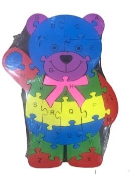 Ahşap Puzzle Ayıcık Şeklinde Yapboz