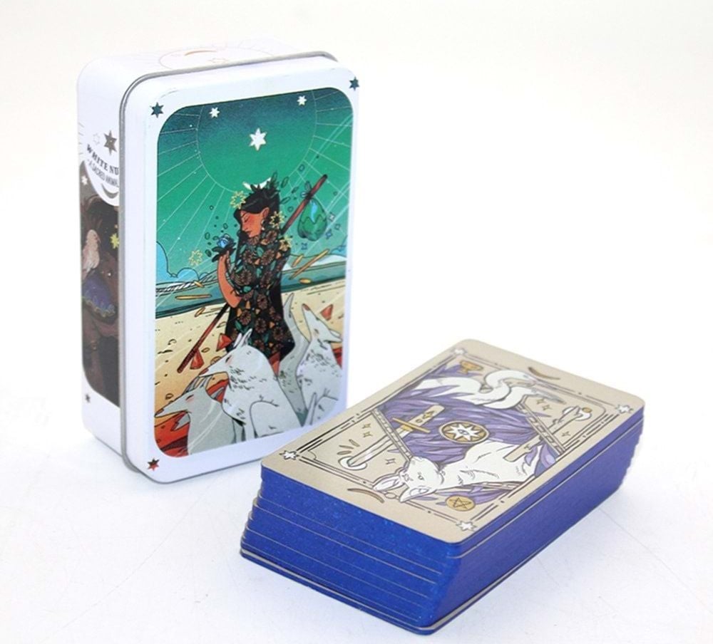 Metal Kutulu White Numen A Sacred Animal Tarot Kartları