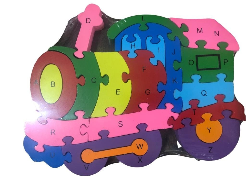 Ahşap Puzzle Tren Şeklinde Yapboz