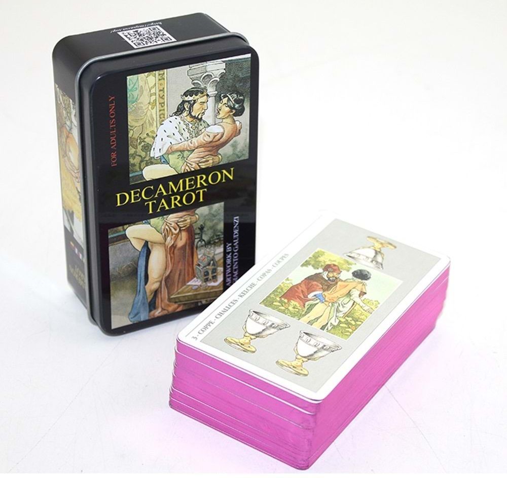 Metal Kutulu Modern Decameron Tarot Kartları