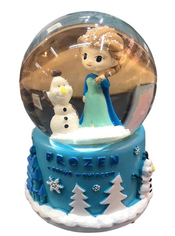 Işıklı Frozen ve Olaf Tasarım Püskürtmeli Müzikli Cam Kar Küresi