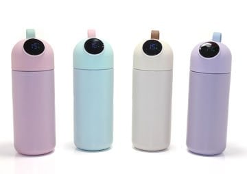 Dijital Isı Göstergeli Paslanmaz Çelik Termos Mug (380 ml)