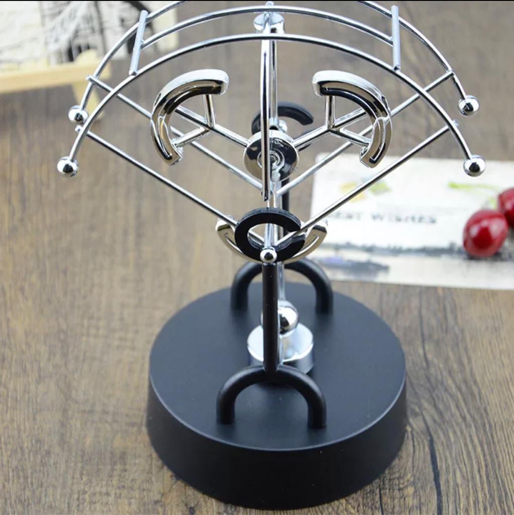 Sürekli Hareket Eden Kinetik Orbital Metal Yarım Ay Denge Topu