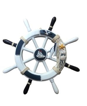 Marin  Ahşap Dümen Kapı Duvar Süsü (33 cm)