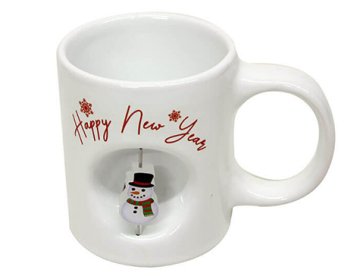 Kardan Adam Happy New Years 3D Döner Objeli Stres Kupa Bardak