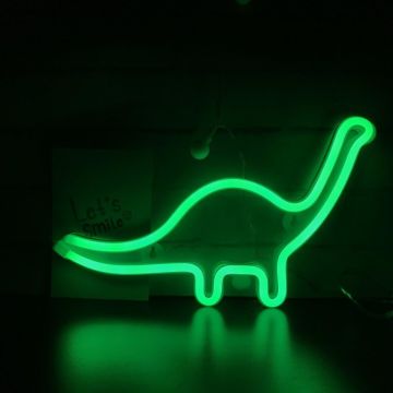 Dekoratif Dinazor Led Işıklı Neon Aydınlatma Gece Lambası
