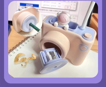Usb Şarjlı Fotoğraf Makinesi Kalemtraş Kalemlik & Masa Lambası