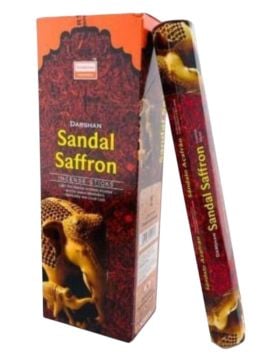 Darshan Sandal & Saffron Çubuk Tütsü İncense Sticks (120 Adet)