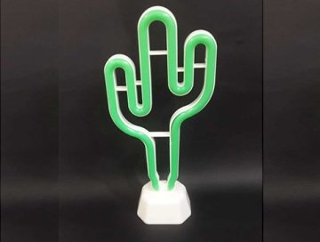 Dekoratif  Led Neon Kaktüs Lamba