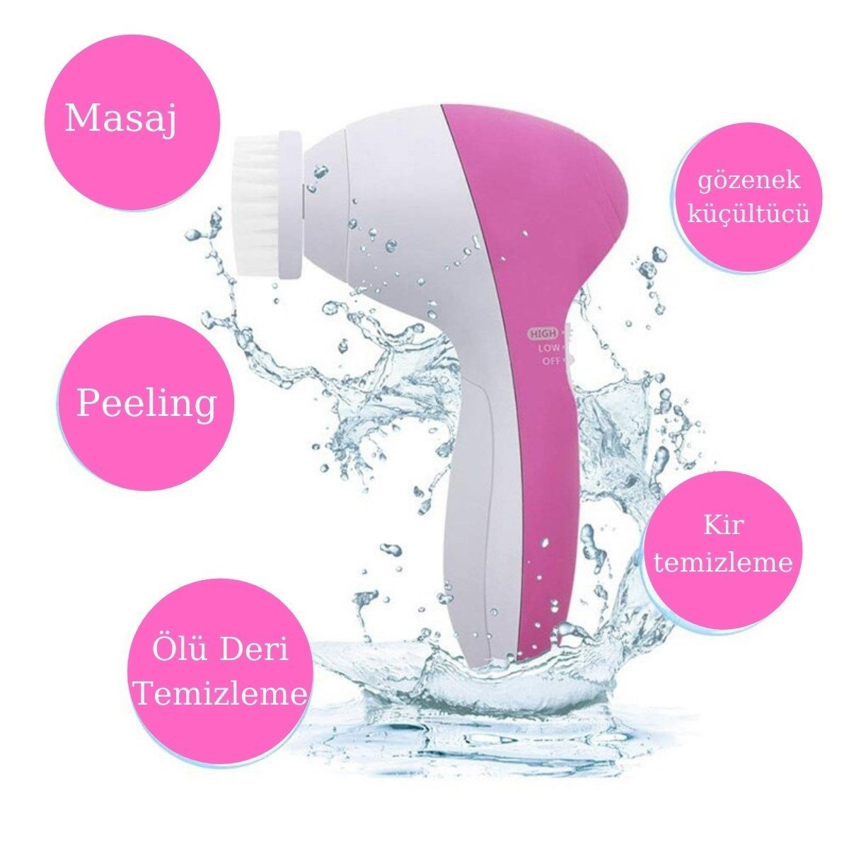 Yüz Cilt Temizleme Cihazı Siyah Nokta Peeling Fırça Seti