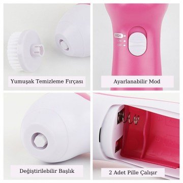 Yüz Cilt Temizleme Cihazı Siyah Nokta Peeling Fırça Seti