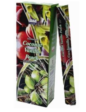 Darshan Coconut Vanilla & Peach Çubuk Tütsü İncense Sticks (120 Adet)