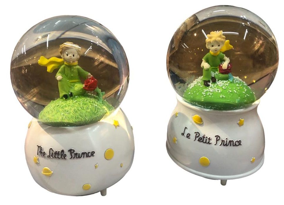 Işıklı The Little Prince Tasarım Püskürtmeli Müzikli Cam Kar Küresi