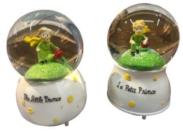 Işıklı The Little Prince Tasarım Püskürtmeli Müzikli Cam Kar Küresi