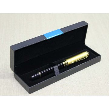 Kutulu Şık Gold Kapaklı Siyah Metal Tükenmez Kalem Hediye