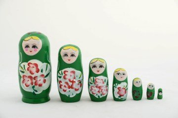 Hediyelik Ahşap Matruşka Bebek 7'li