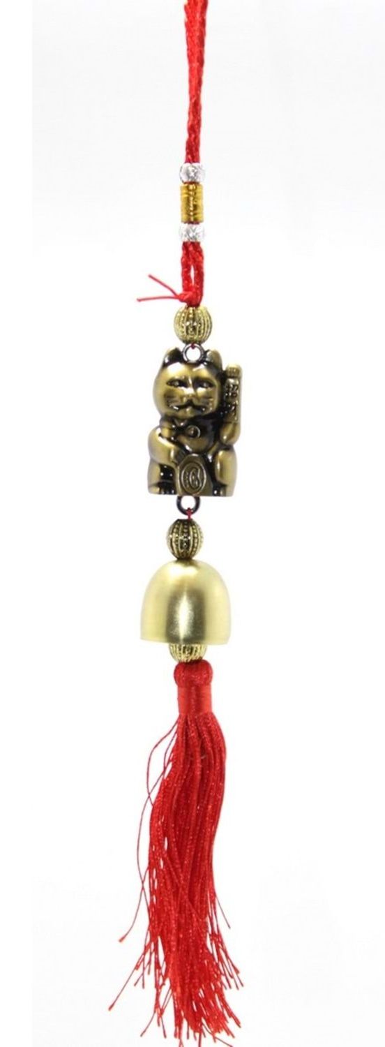 Dekoratif Şans Ve Bereket Maneki Neko Rüzgar Çanı (35 cm)