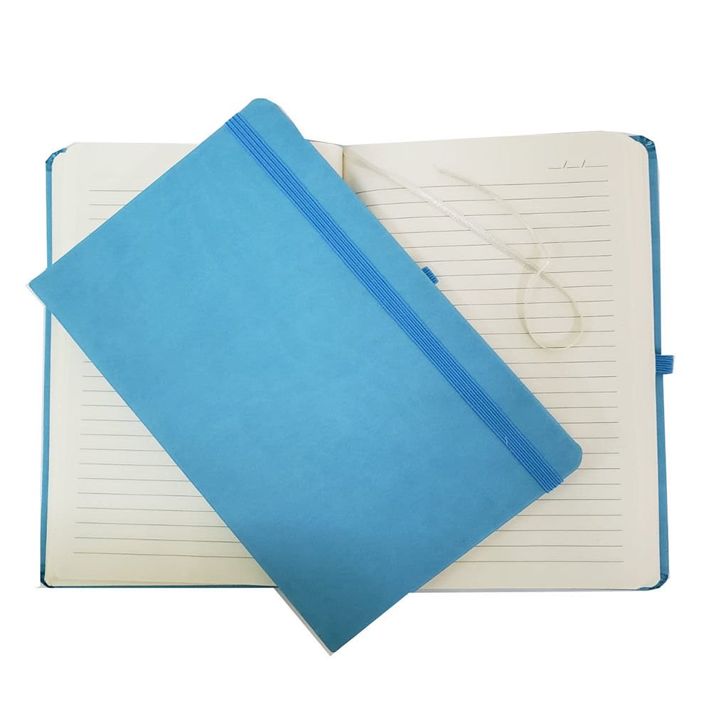 Promosyon Turkuaz Termo Çizgili Deri Defter