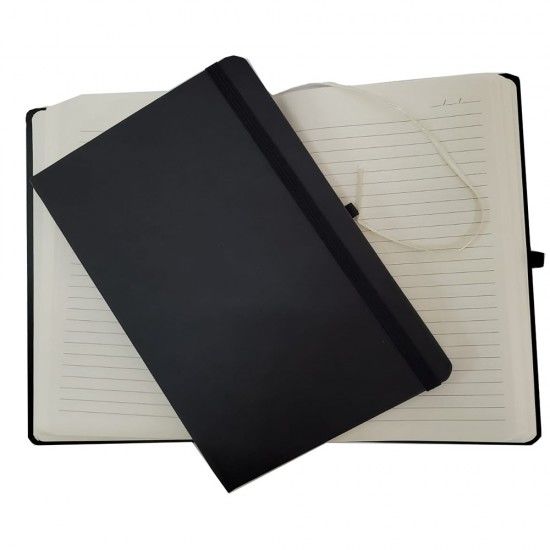 Promosyon Siyah Termo Çizgili Deri Defter
