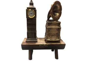 Dekoratif Polyester Big Ben Saat Kulesi  &  Gramofon Masa Saati