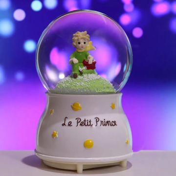 Le Petit Prince Püskürtmeli Işıklı Müzikli Cam Kar Küresi