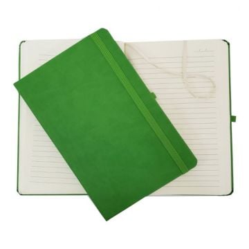Promosyon Yeşil Termo Çizgili Deri Defter