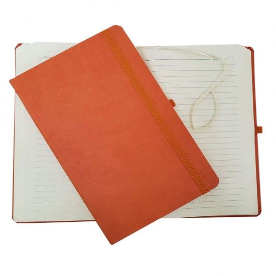 Promosyon Turuncu Termo Çizgili Deri Defter