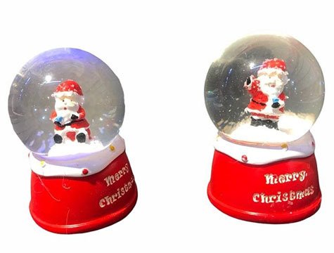 Işıklı Mini Noel Baba Dekoratif Cam Kar Küresi