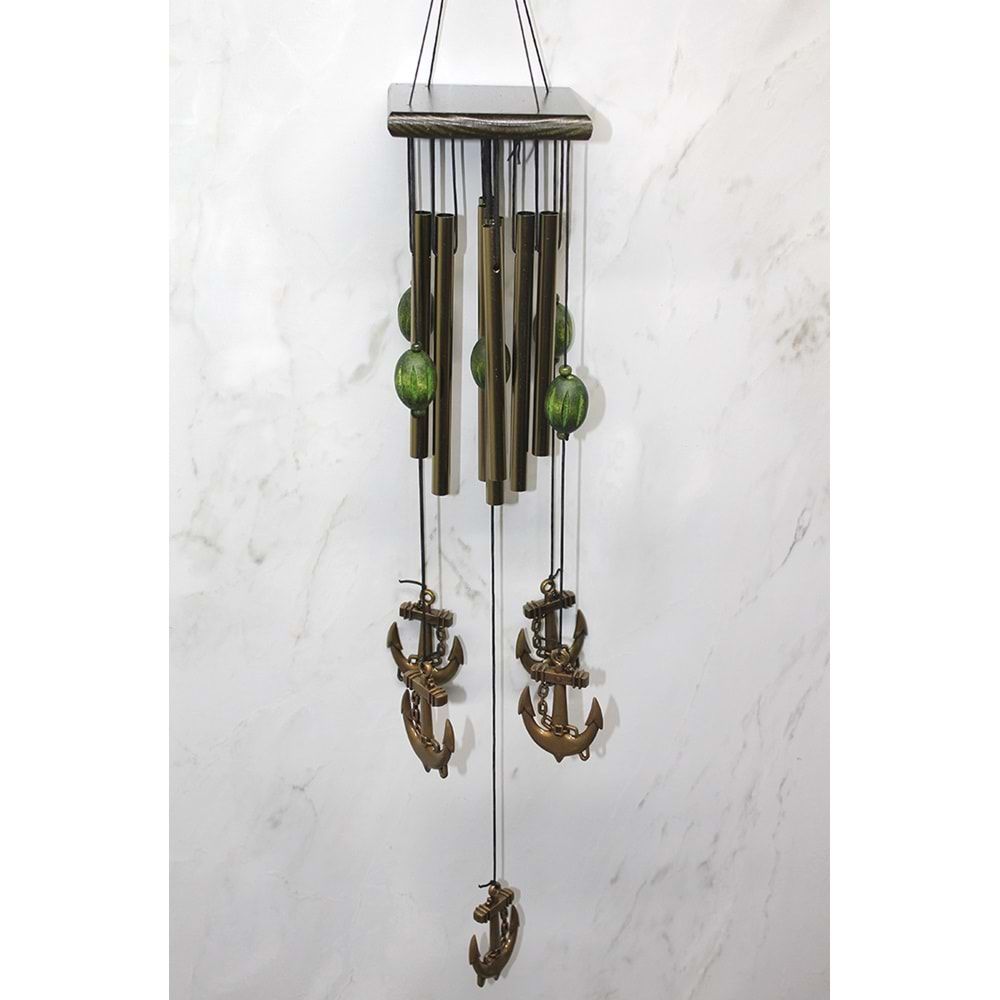 Çapa Tasarımlı Metal Rüzgar Çanı (70 cm)