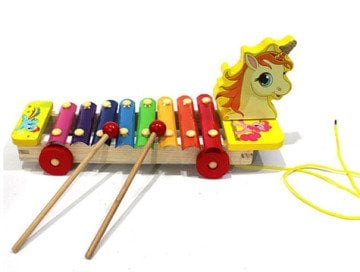 Boynuzlu At İpli Çekmeli Selefon Müzik Aleti