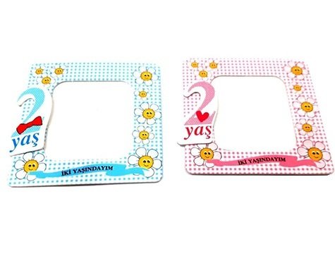 2 Yaşındayım Fotoğraf Çerçeve Magnet Süs (25 Adet)