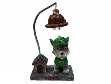 Işıklı Polyester Yeşil Köpek Biblo Masa Lambası