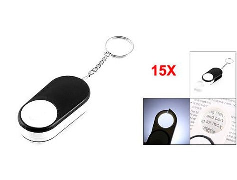 Led Işıklı 15 X  Büyüteç Anahtarlık