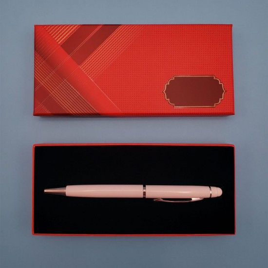 Kutulu Beyaz Tükenmez Touchpen Kalem