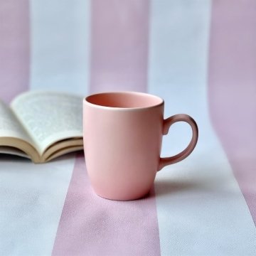 Baskı Yapılabilir Pembe Seramik Kupa Bardak