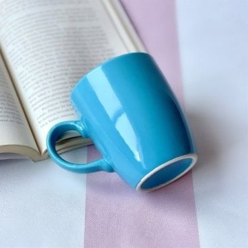 Baskı Yapılabilir Turkuaz Seramik Kupa Bardak