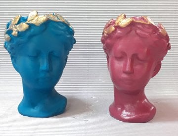 Antik Helen Kafası Sukulent Saksısı