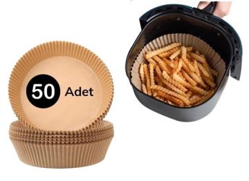 Air Fryer Tek Kullanımlık Gıda Pişirme Kağıdı (50 Adet)