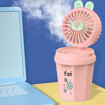 Masa Üstü Spreyli Mini Usb Şarjlı El Fanı